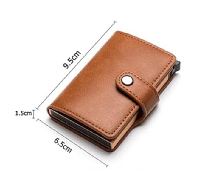 Bi-Fold Wallet With Metallic Card Holder