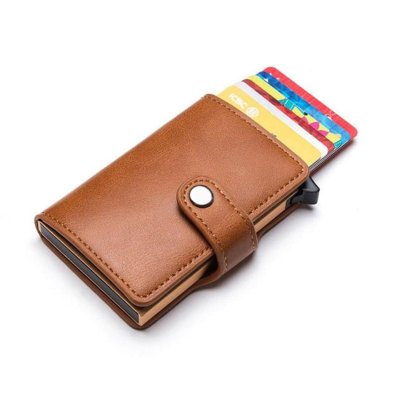 Bi-Fold Wallet With Metallic Card Holder